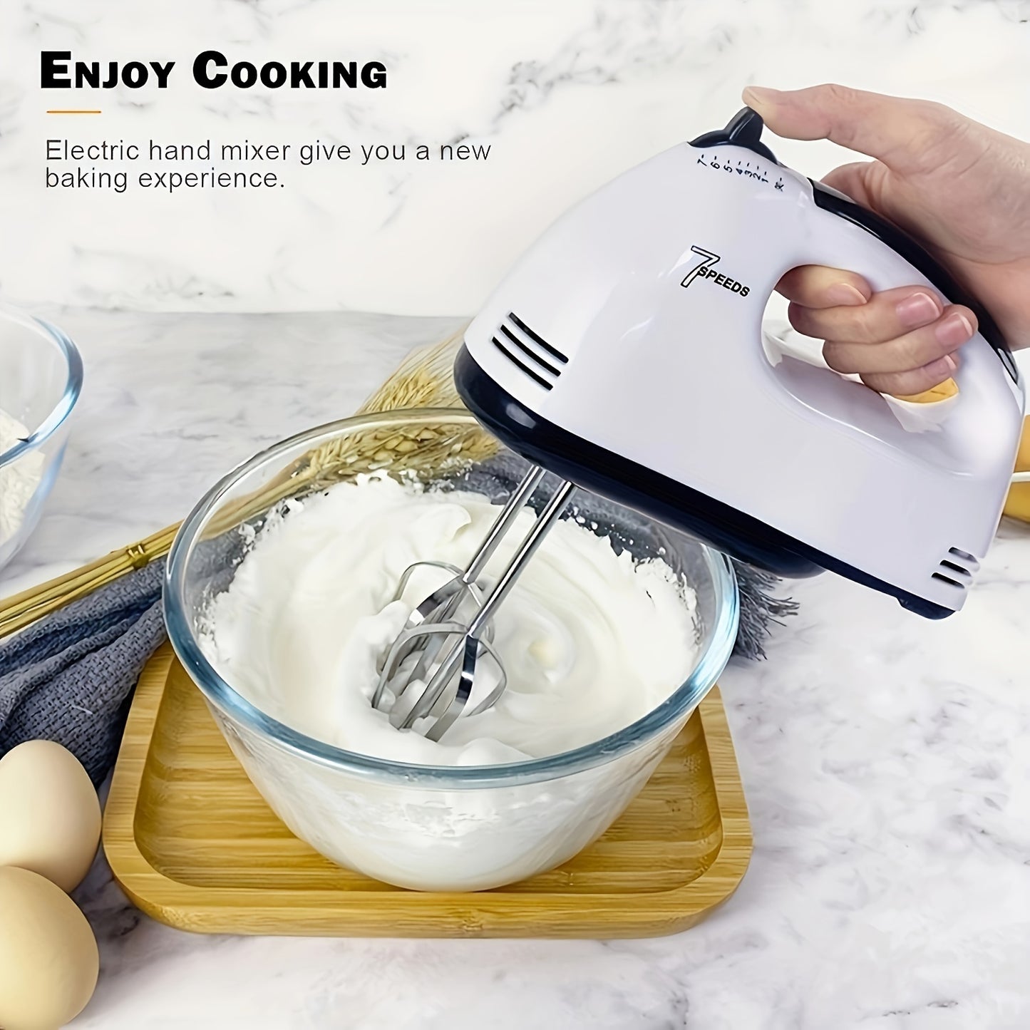 1pc, Electric Egg Beater, Mini Whisk, Handheld Sauce Stirrer, Blender, Milk Frother, Coffee Mixer, Whisk For Blending, Whisking, Beating And Stirring, Kitchen Utensils, Kitchen Supplies