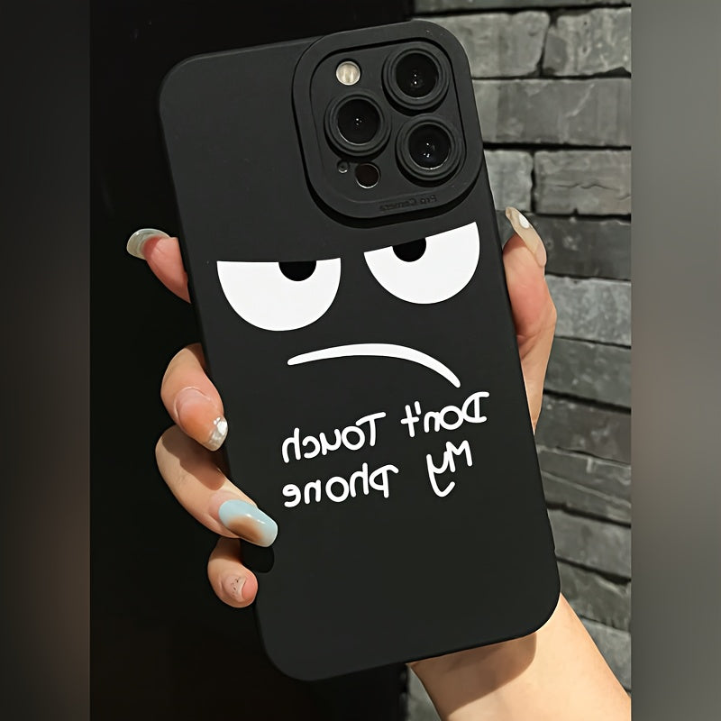 Do Not Touch My Phone. The Black Matte Anti-drop Lens Protection TPU Is Suitable For Apple 15promax Phone Case.