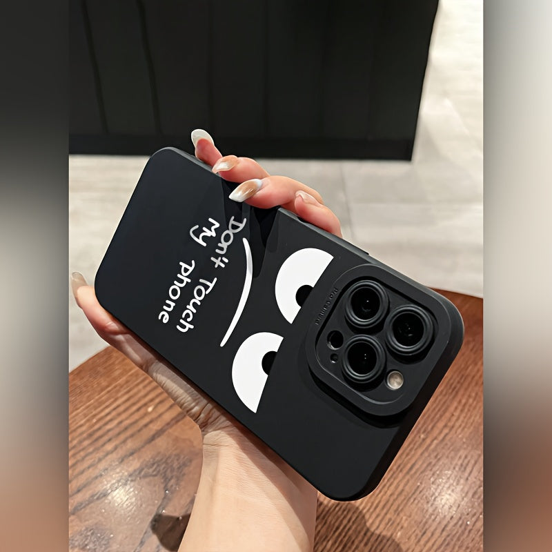 Do Not Touch My Phone. The Black Matte Anti-drop Lens Protection TPU Is Suitable For Apple 15promax Phone Case.