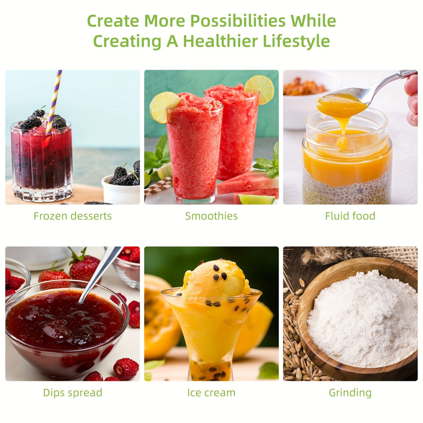 1300W Smoothie Blender With 1.5L Glass Jar And 600ml BPA FREE Plastic Bottle, Lid & Blades, Personal Blenders Combo For Frozen Fruit Drinks, Sauces
