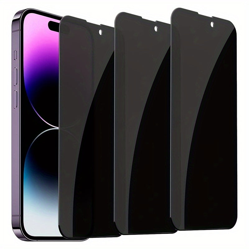 3pcs Privacy Screen Protectors Tempered Glass Film For IPhone 14 Pro/15 Pro Max