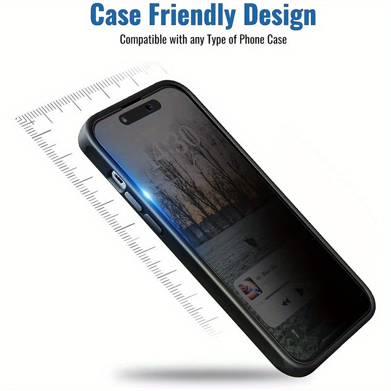 3pcs Privacy Screen Protectors Tempered Glass Film For IPhone 14 Pro/15 Pro Max