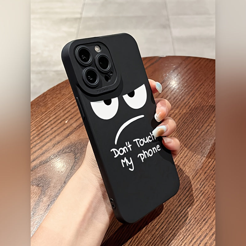 Do Not Touch My Phone. The Black Matte Anti-drop Lens Protection TPU Is Suitable For Apple 15promax Phone Case.