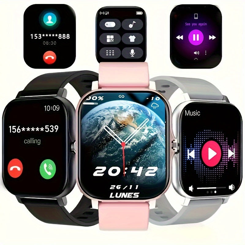 1pc, 1.83-Inch Large Dial Smartwatch, Fitness Tracker with Wireless Call Answering/Rejection, Text & App Notifications, Compatible with iPhone/Android, Sport Monitoring Wristwatch