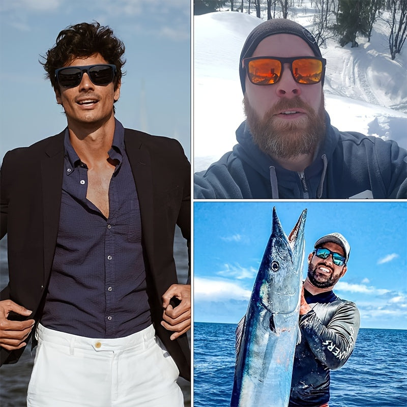 3pairs, Fantasy Cool Classic Polarized Square Fashion Glasses, For Men Women Outdoor Sports Party Vacation Travel Driving Fishing Supplies Photo Props