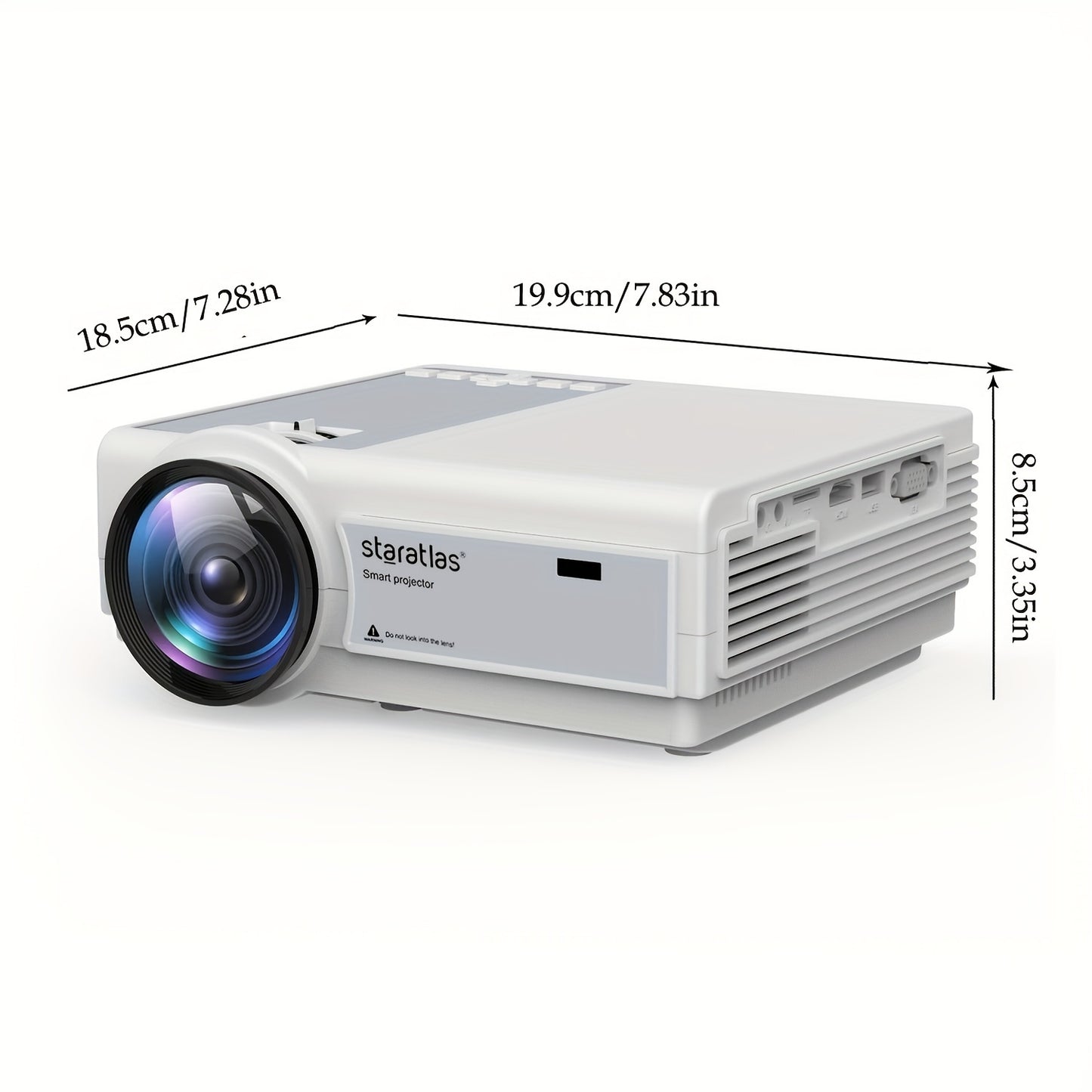 4K Projector With WiFi Portable Native 1080P Movie Projectors For Home Cinema Mini Projector Compatible With HDTV, USB, VGA, AV.