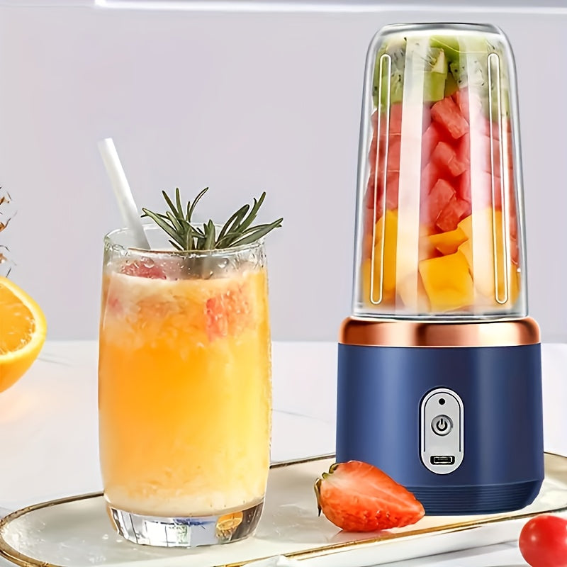 1pc, Portable Multifunctional Blender Double Cup, Household Juicer, Summer Juice Making DIY Vegetable Juice, Water Juice, Sand Ice.