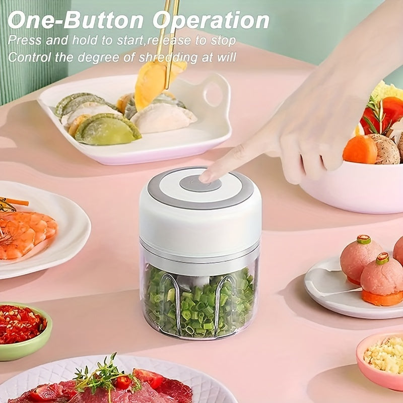 100/250ml Electric Mini Garlic Chopper USB Meat Grinder Garlic Masher Machine Sturdy Durable Crushed Ginger Vegetable Crusher Kitchenware