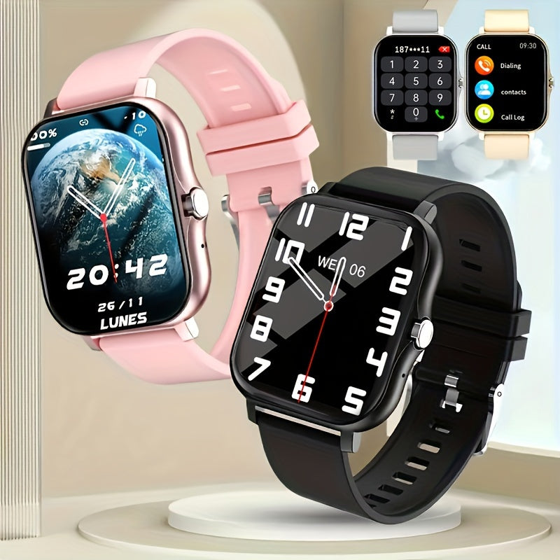 1pc, 1.83-Inch Large Dial Smartwatch, Fitness Tracker with Wireless Call Answering/Rejection, Text & App Notifications, Compatible with iPhone/Android, Sport Monitoring Wristwatch