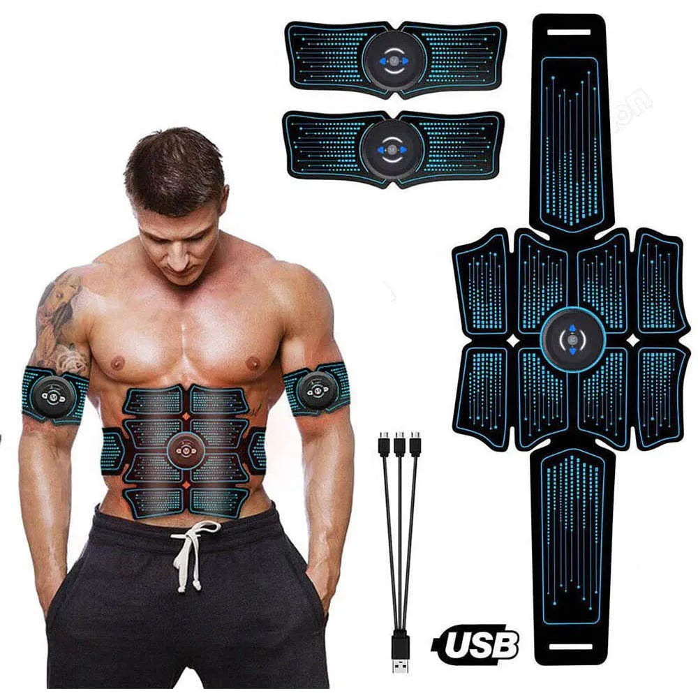Estimulador ABS Abdominal EMS Eletroestimulador Tonificador Muscular para Homens e Mulheres