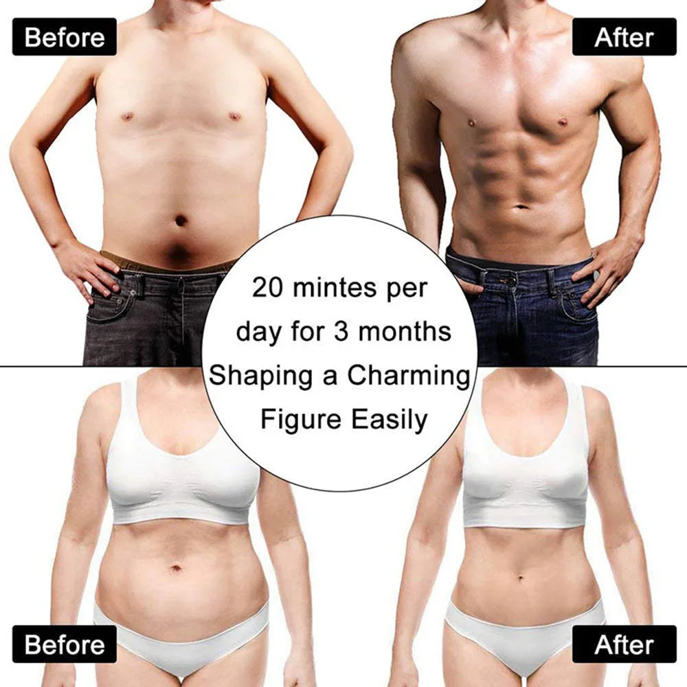 Estimulador ABS Abdominal EMS Eletroestimulador Tonificador Muscular para Homens e Mulheres
