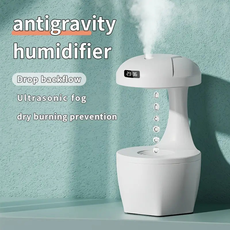 Umidificador de Ar Efeito Anti gravidade , Purificador de ar ultrassônico com luz, Difusor de água suspenso, Novo, 800ml, 2024