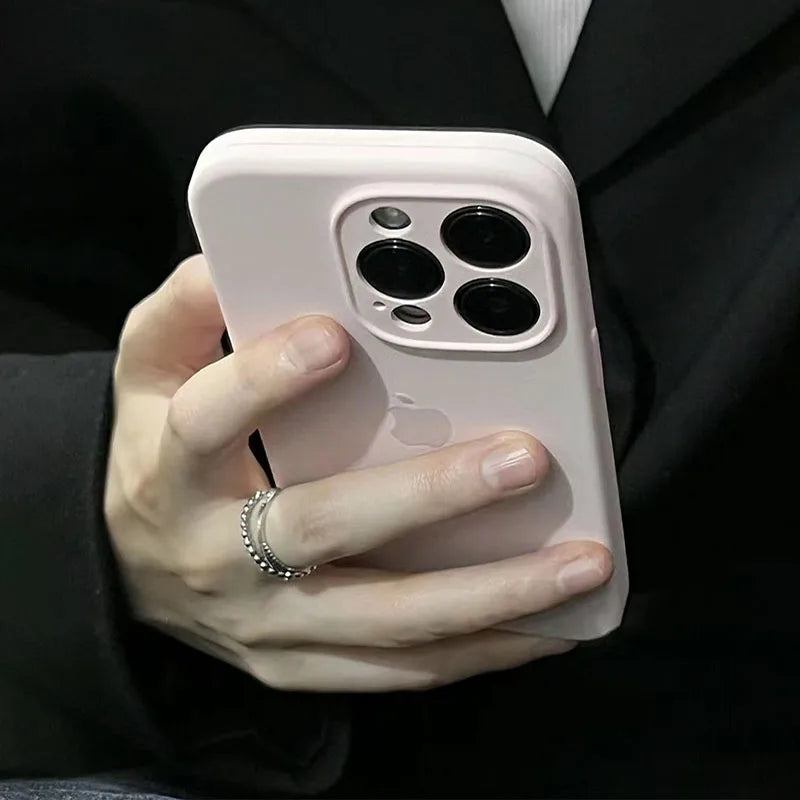 Original Liquid Silicone Phone Case for iPhone 15 14 13 12 11 Pro Max Apple Cases for iPhone 13 11 12 14 15 Plus Full Logo Cover