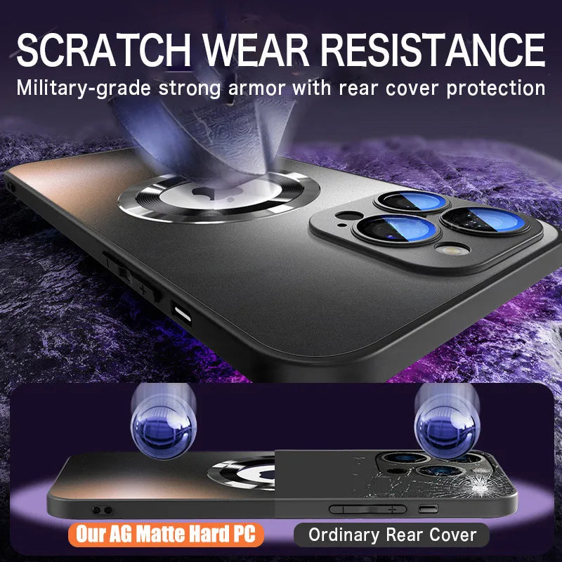 Original Matte Magnetic for Magsafe Wireless Charging Case for iPhone 15 14 Pro Max 13 12 11 Tempered Glass and others.
