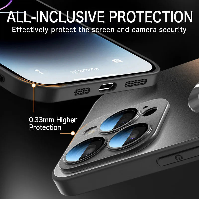 Original Matte Magnetic for Magsafe Wireless Charging Case for iPhone 15 14 Pro Max 13 12 11 Tempered Glass and others.