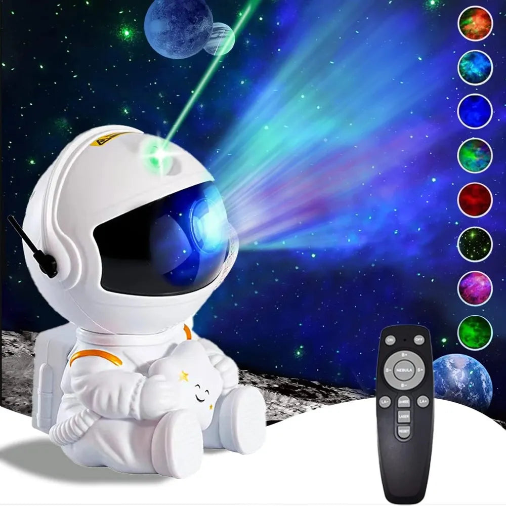 Projetor de Estrelas Galáxia - Luz Noturna Astronauta