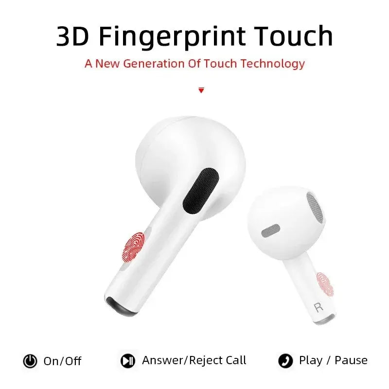 Pro4 TWS Bluetooth Earphone 9D Stereo Wireless - Earbud HandsFree Headset With Microphone For Xiaomi iPhone