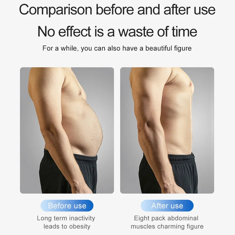 Abs Trainer EMS Abdominal Muscle Stimulator Electric Toning Belt USB Recharge Waist Belly Weight Loss Home Gym Fitness Equipment