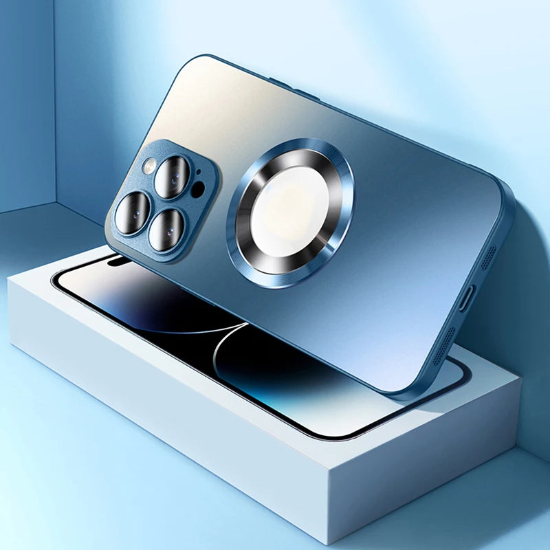 Original Matte Magnetic for Magsafe Wireless Charging Case for iPhone 15 14 Pro Max 13 12 11 Tempered Glass and others.