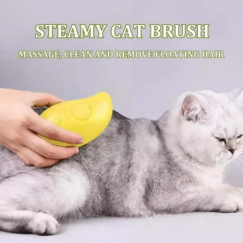 Escova a Vapor para Cães e Gatos 3 em 1