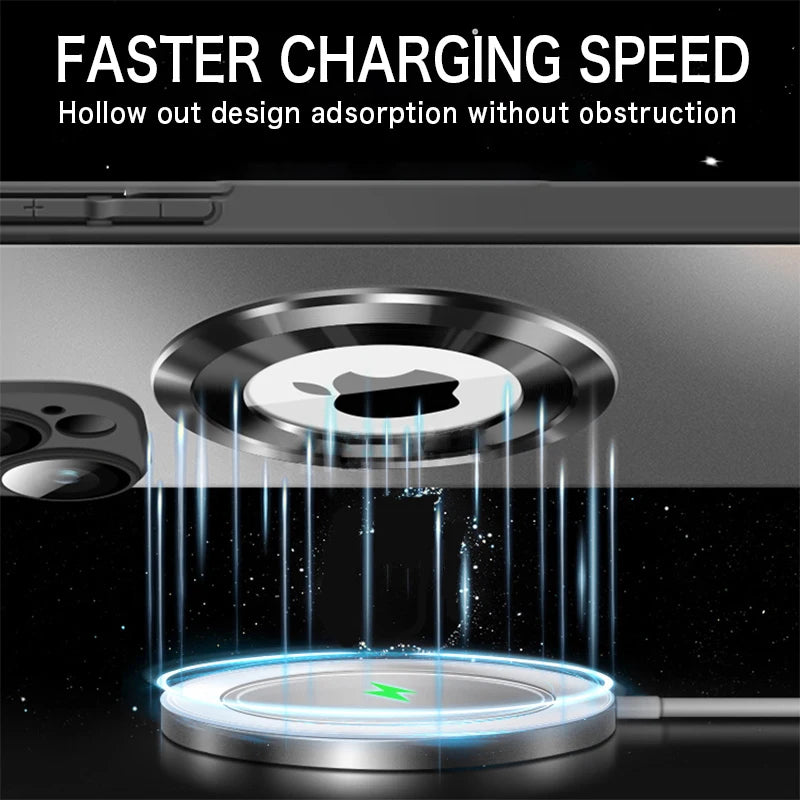Original Matte Magnetic for Magsafe Wireless Charging Case for iPhone 15 14 Pro Max 13 12 11 Tempered Glass and others.