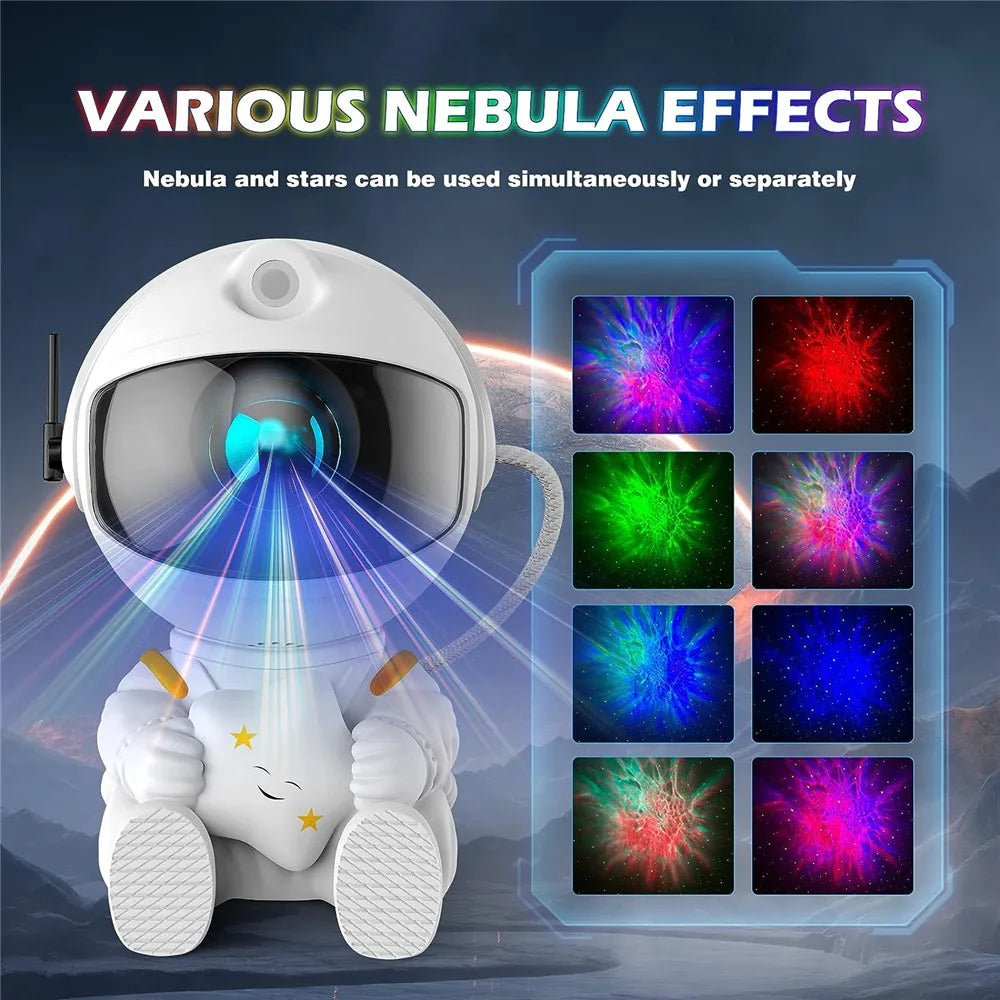 Projetor de Estrelas Galáxia - Luz Noturna Astronauta