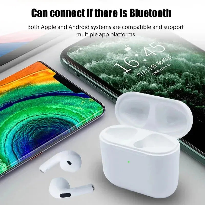 Pro4 TWS Bluetooth Earphone 9D Stereo Wireless - Earbud HandsFree Headset With Microphone For Xiaomi iPhone