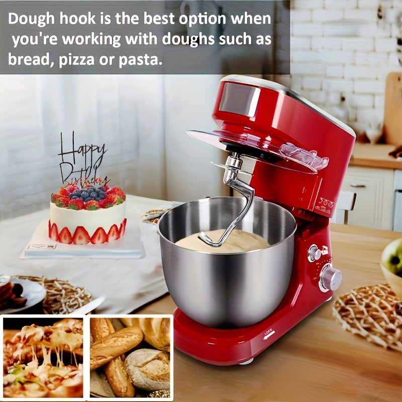 EU Plug 6 Quart Desktop Eggbeater Electric Household Mini Roast Cream Mixer With 3pcs Mixing Tools, Large Capacity