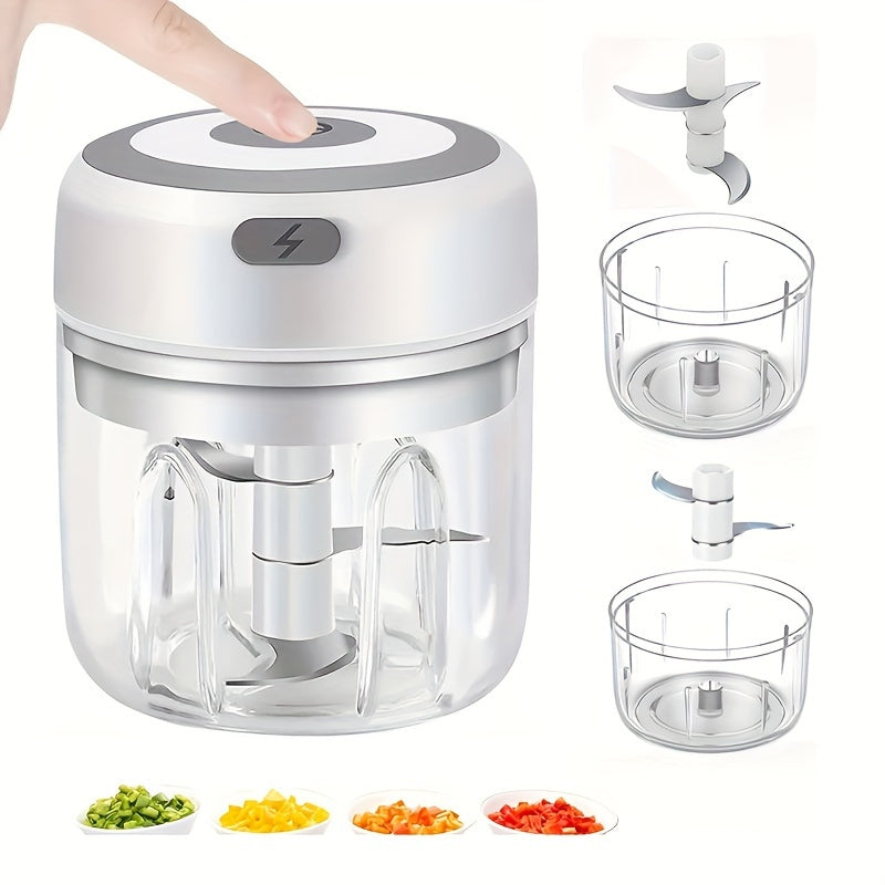 100/250ml Electric Mini Garlic Chopper USB Meat Grinder Garlic Masher Machine Sturdy Durable Crushed Ginger Vegetable Crusher Kitchenware