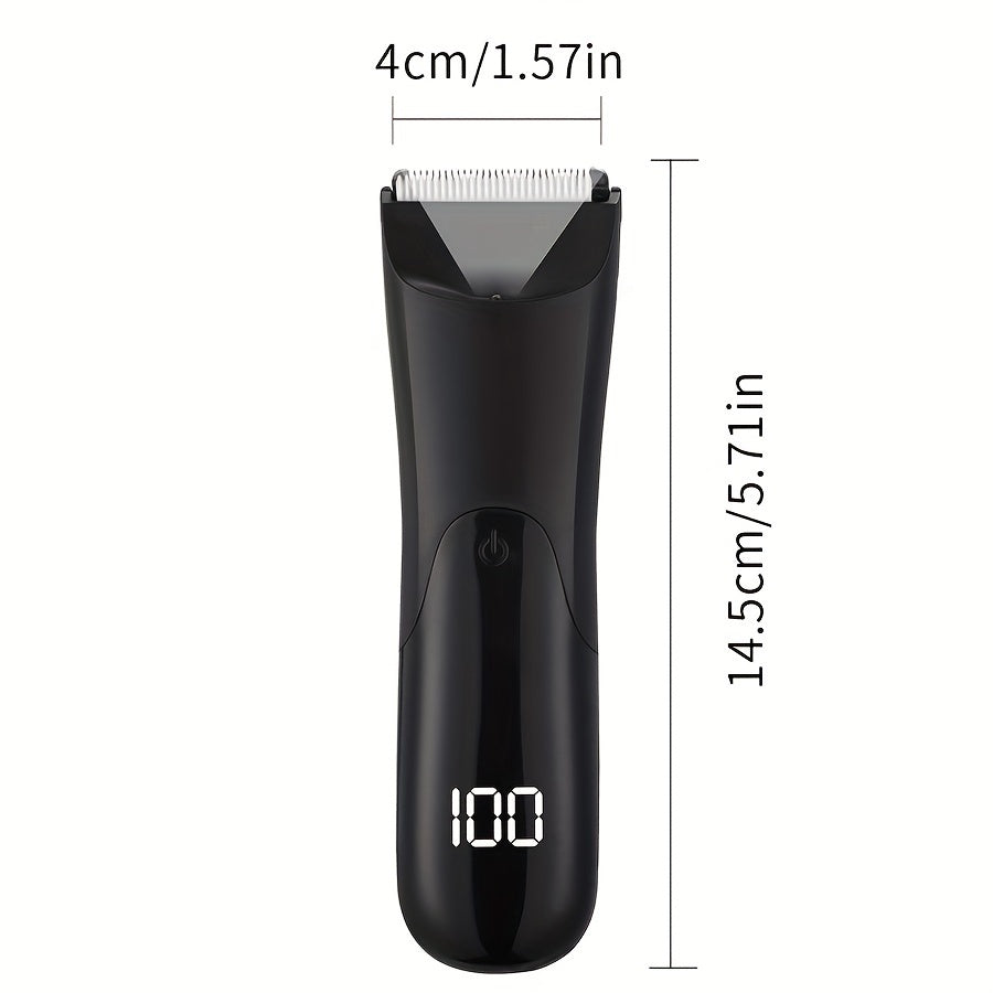 1pc Men Body Trimmer, Electric Shaver, Electric Inguinal And Pubic Hair Trimmer, Ceramic Blade Male Hygiene Shaver Trimmer, Full Body Beauty