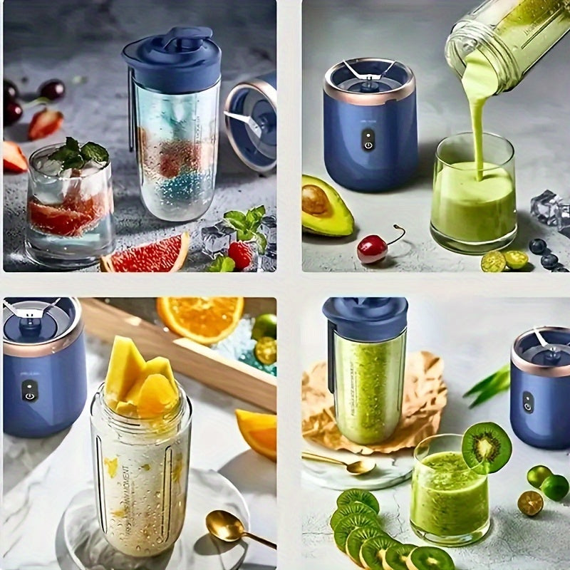 A Set Of 13.4OZ Double Cups, Portable Small Rechargeable Juice Cups, Home Multi-functional Juice Cups