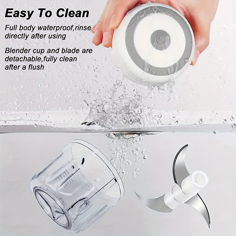 100/250ml Electric Mini Garlic Chopper USB Meat Grinder Garlic Masher Machine Sturdy Durable Crushed Ginger Vegetable Crusher Kitchenware