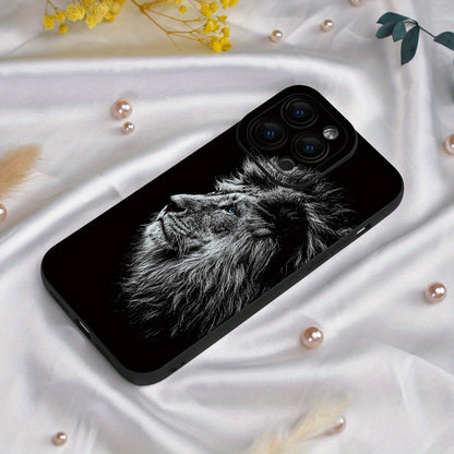 Lion Pattern Mobile Phone Case Full-Body Protection Shockproof TPU Soft Rubber Case Color: Transparent White Black For Men Women For IPhone 15 14 13 12 11 XS XR X 7 8 Mini Plus Pro Max SE