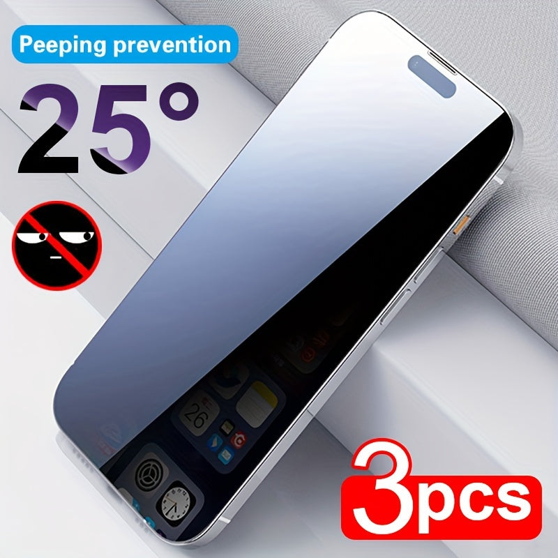 3pcs Full Cover Privacy Glass For IPhone 14 15 Pro Max Screen Protector For IPhone 13 12 11 14 15Pro XS Max XR X SE 2020 SE3 Tempered Glass