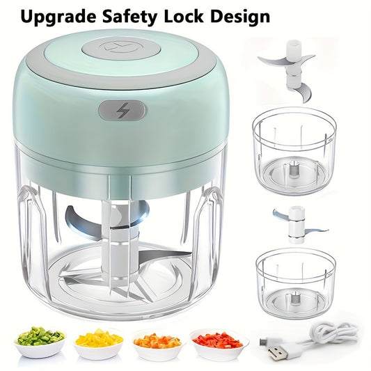 100/250ml Electric Mini Garlic Chopper USB Meat Grinder Garlic Masher Machine Sturdy Durable Crushed Ginger Vegetable Crusher Kitchenware