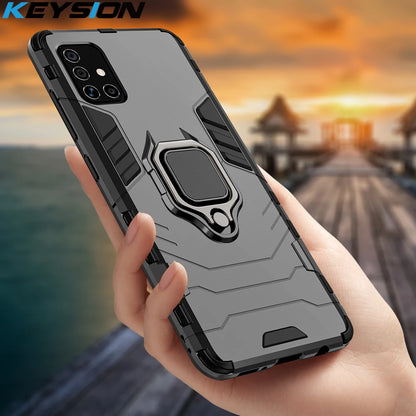 KEYSION Shockproof Case For Samsung A55 A15 A54 A53 A51 A71 A52 A72 A32 A12 M21 M31 Phone Cover for Galaxy S21 Ultra S20Plus A31