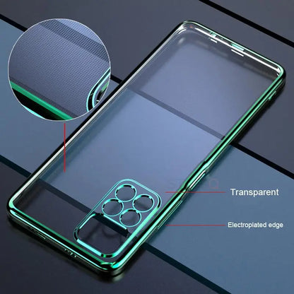 Luxury Plating Transparent Case For Xiaomi Redmi Note 10 11 Pro Plus 5g 9 8 Note11 11pro 4g Silicone Cover On Note11 S 10s 11s