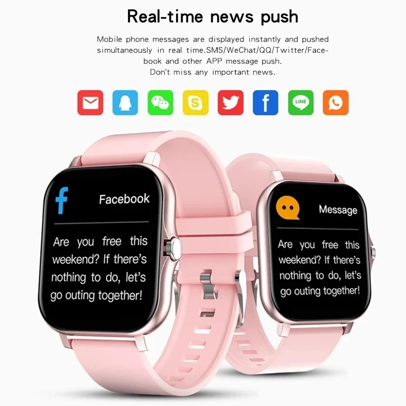 2024 New Smart Watch Women Fashion Bluetooth Call Watch Fitness Tracker Waterproof Sports Ladies Men Smartwatch For Android IOS