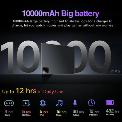 Global Version NEW Original Pad 6S Pro Tablet 11inch  HD 4K Android 13 16GB+1T 10000mAh 5G Dual SIM Bluetooth WiFi GPS Tablet