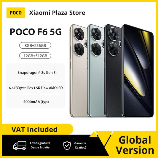 POCO F6 Smartphone Global Version Snapdragon®8s Gen 3 90W Turbo Charging 5000mAh Battary