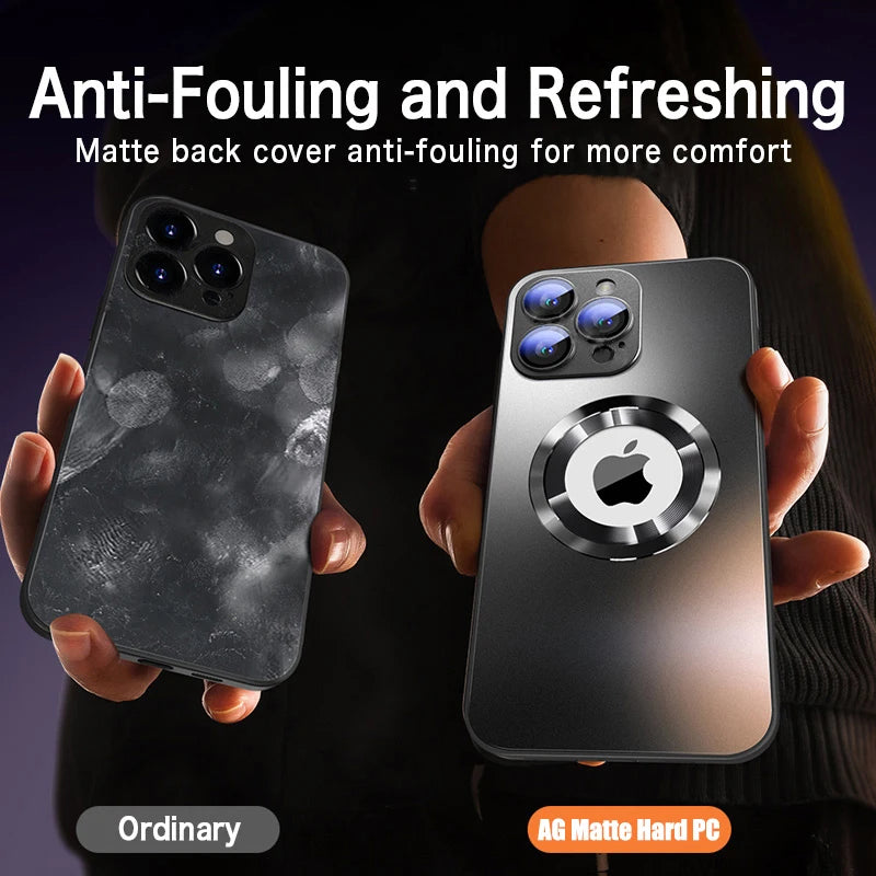 Original Matte Magnetic for Magsafe Wireless Charging Case for iPhone 15 14 Pro Max 13 12 11 Tempered Glass and others.