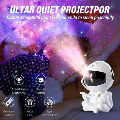 Galaxy Star Projector - Astronaut Night Light for Kids