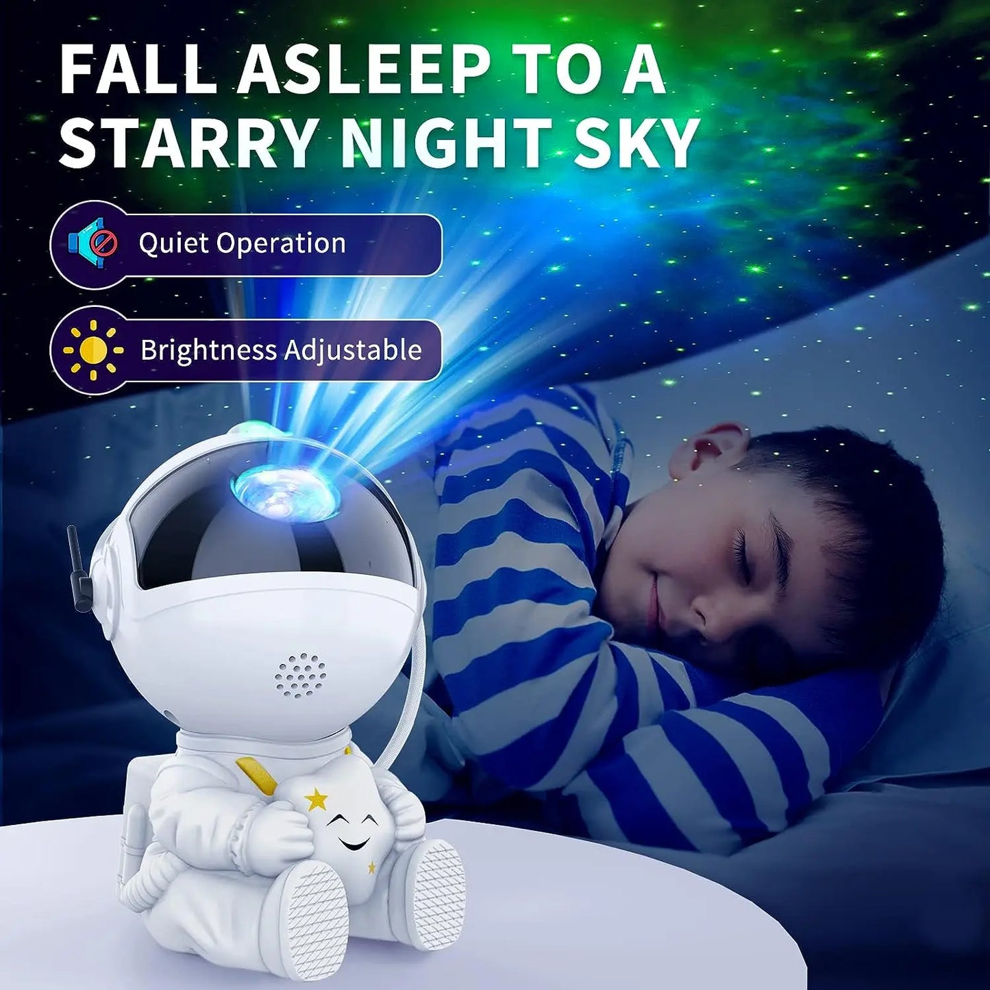 Galaxy Star Projector - Astronaut Night Light for Kids