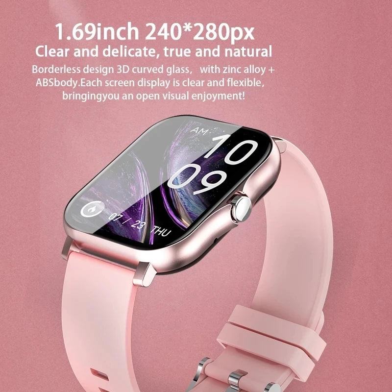 2024 New Smart Watch Women Fashion Bluetooth Call Watch Fitness Tracker Waterproof Sports Ladies Men Smartwatch For Android IOS