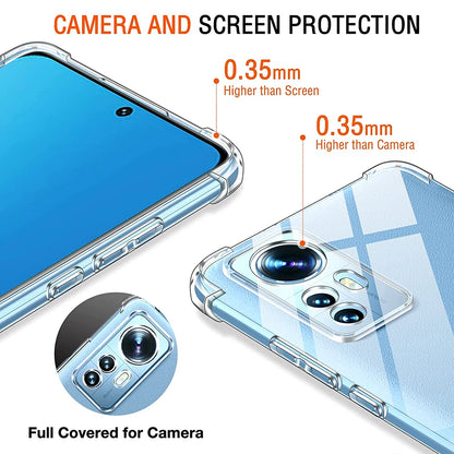 Shockproof Silicone Soft Case For Xiaomi Redmi Note 11 11S 11T 10 10S 10T 9 8 Pro 10A 10C 9A 9C 9T Clear Ultra Thin Back Cover