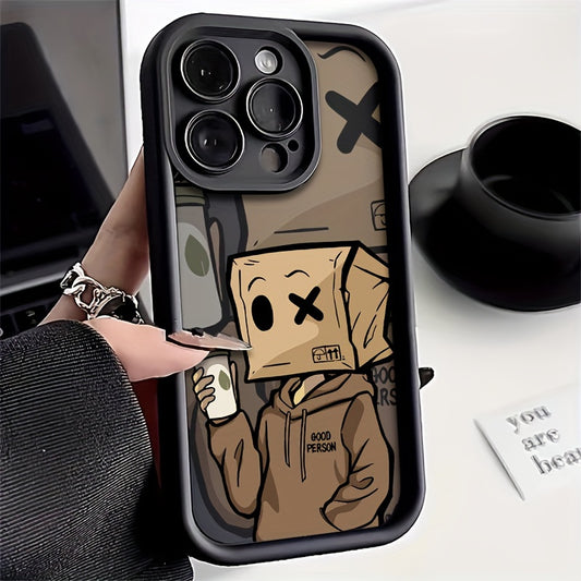 High Color Carton Man Protective TPU Phone Case For Iphone15/14/13/12/11 Plus/Pro/ProMax/XR/XSMax/XS/7/8Plus, Full Coverage